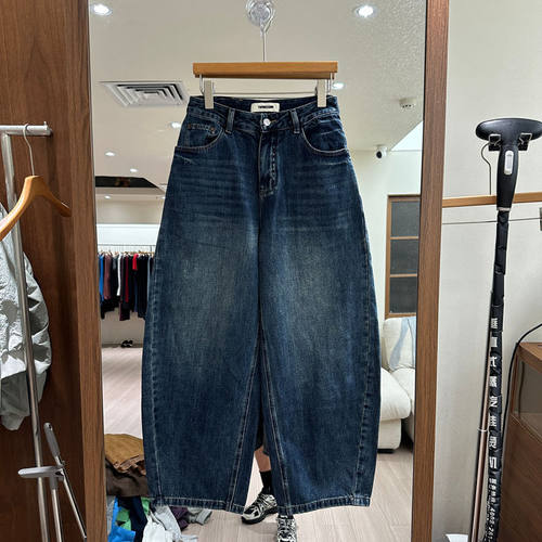 欧洲站2026秋高腰直筒牛仔裤女