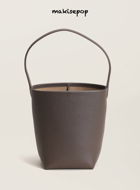 makisepop原皮TR水桶包row包包N/S park手提包单肩包桶包真皮时尚