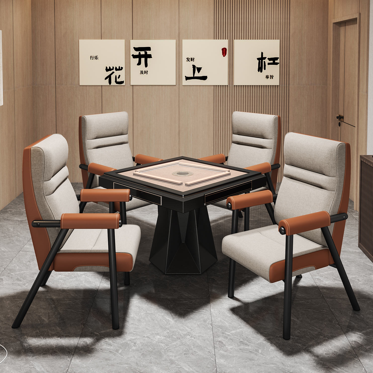 麻将椅棋牌室专用高靠背座椅