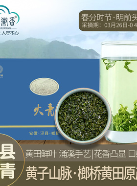 云螺徽香泾县火青2026新茶 黄田明前头采珠茶 黄子山高山云雾绿茶