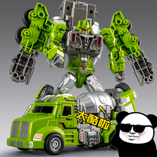 儿童变形玩具新款 机器人车男孩机甲关节可动卡车变形汽车战士爆款