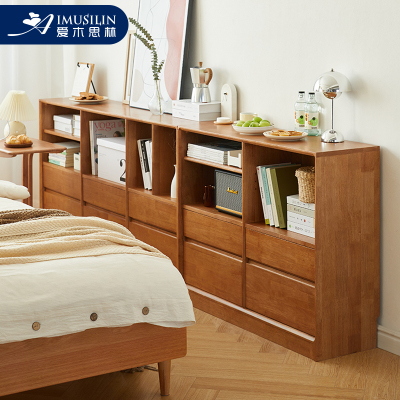 实木矮书柜落地书架矮柜日式组合柜收纳柜餐边柜客厅电视柜储物柜