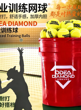 ODEA欧帝尔网球Diamond无压耐打训练球DD8成人进阶网球桶装72粒
