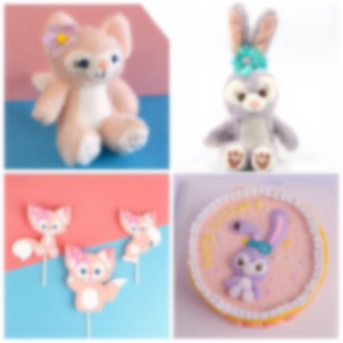 琳娜贝尔妲己小狐狸粉色狐狸粉色紫色兔子毛绒玩具布娃娃小兔子