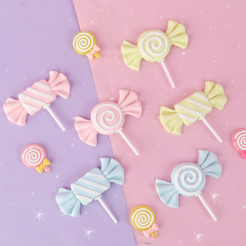 六一儿童节软陶装饰糖果造型生日蛋糕装扮儿童可爱插牌不可食用