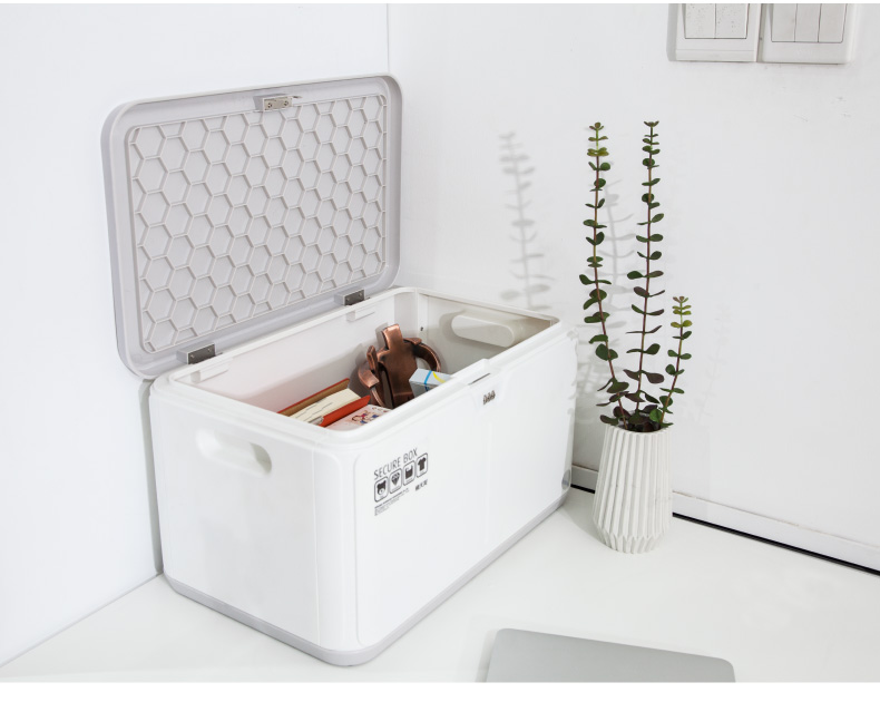 加厚密码收纳箱文件塑料带锁