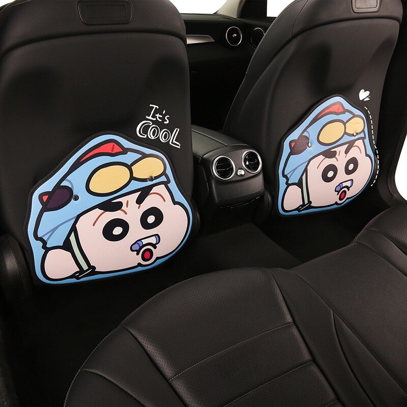 蜡笔小新汽车座椅背防踢垫车载后座防脏好打理儿童防踩保护垫装饰
