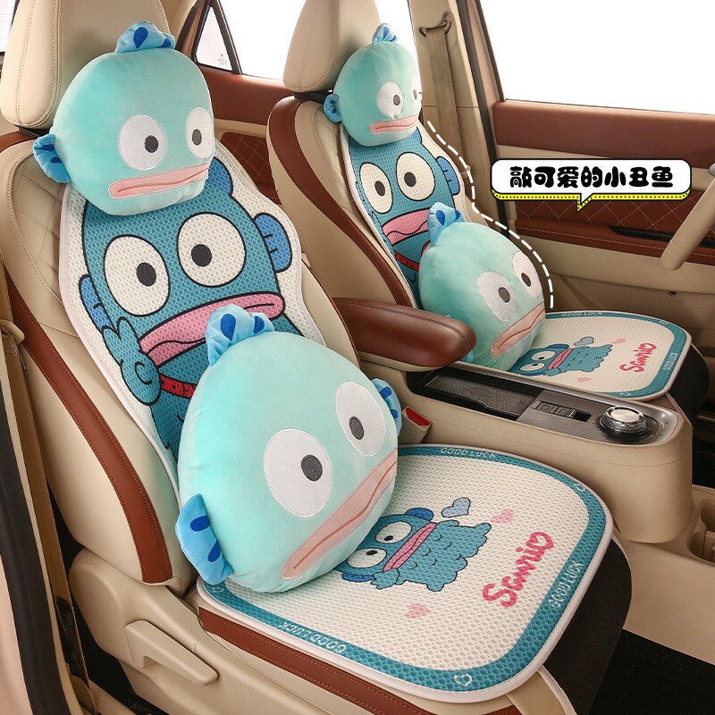 小丑鱼卡通汽车坐垫趣味个性鱼头汉顿夏季透气凉垫四季通用车座垫
