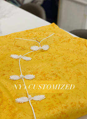 NY私人定制 | 黄色短袖旗袍 中式复古风传统旗袍国风古韵2023夏季