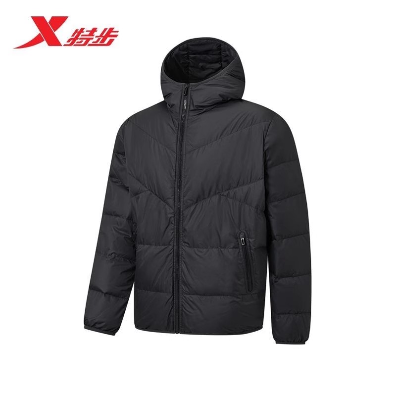 特步羽绒服男外套2025冬季新款