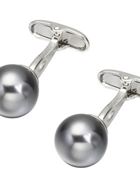 水晶系列 灰色球袖扣法式长袖衬衫袖钉衬衣配饰Cufflinks