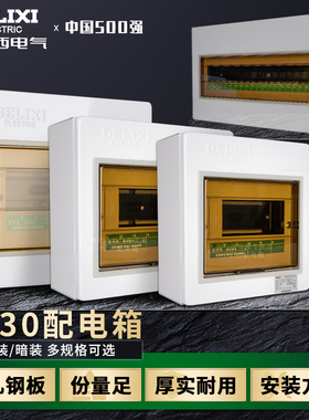 德力西配电箱家用回路空开箱强电箱盒空气开关箱室内PZ30明装暗装