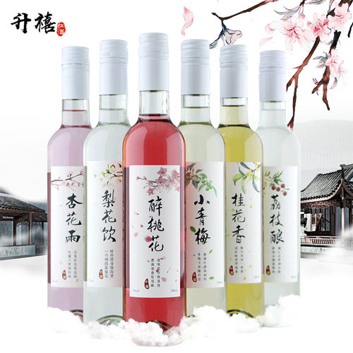 6支装桃花酒果酒升禧低度甜酒