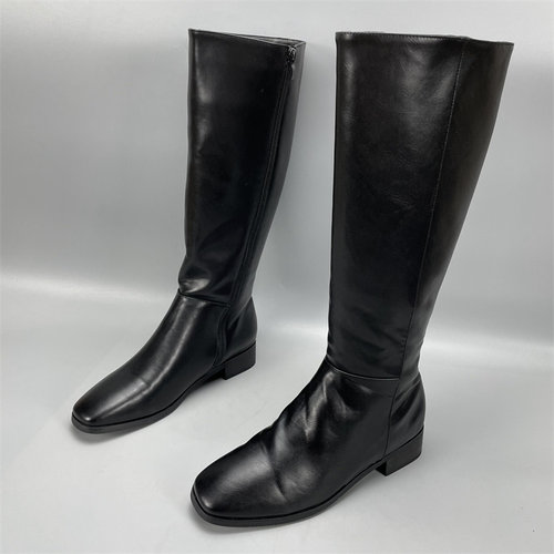 其他方头侧拉链冬季加绒长靴