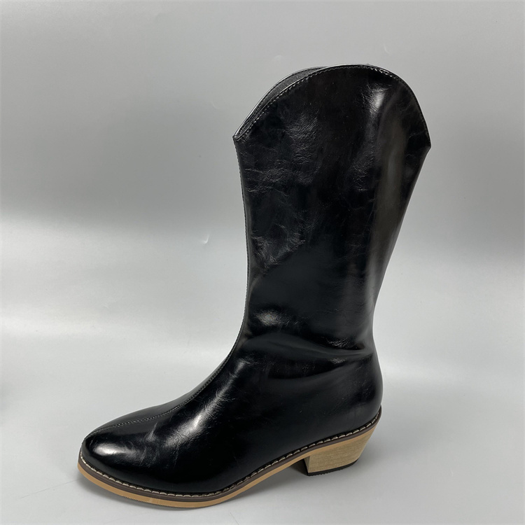 其他侧拉链高筒靴不过膝