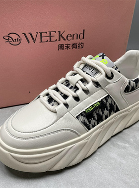 断码处理厚底真皮小白鞋女春秋季2025新款女透气运动休闲板鞋39码