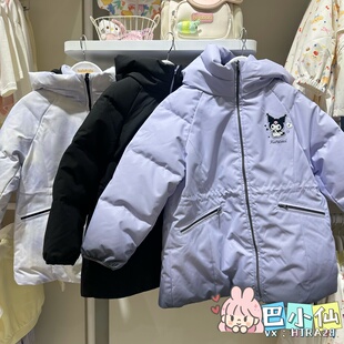 加厚保暖202425107010 新款 巴拉巴拉女中大童中长款 羽绒服2025冬季