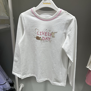 巴拉巴拉女童长袖 中童圆领T恤潮202125100006 T恤春季