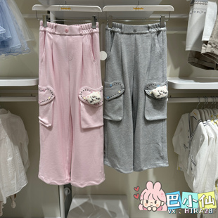 5折巴拉巴拉女童裤子中大童工装裤2026春装直筒长裤202126108016