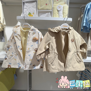 巴拉巴拉女幼小童风衣外套2026秋季新款两件套冲锋衣201326105010