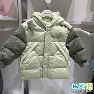 幼童保暖羽绒服201425107108 新款 巴拉巴拉正品 男童羽绒服2025冬季