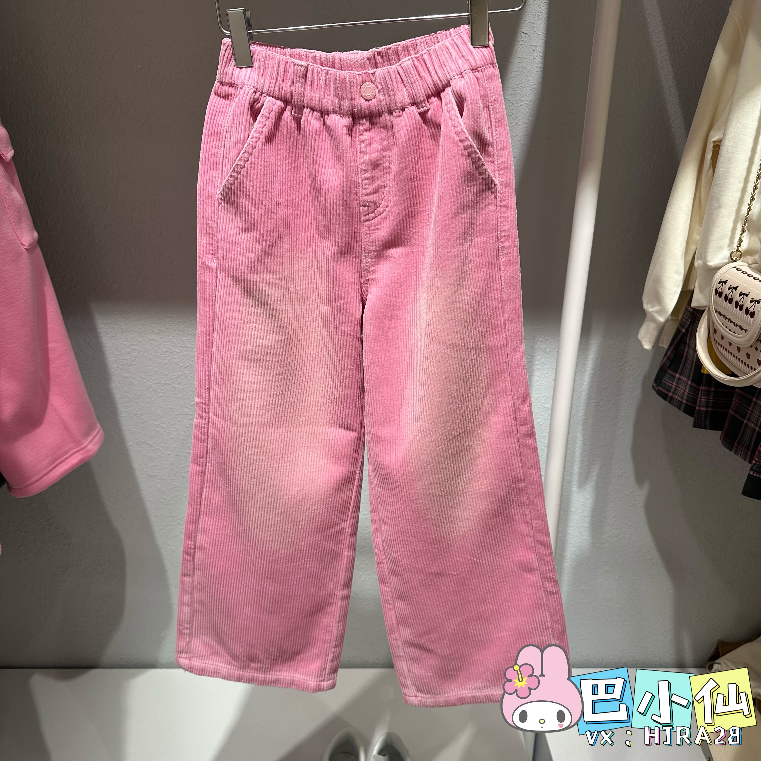 巴拉巴拉专柜正品2025年冬款女童加绒牛仔长裤202425108009灯芯绒