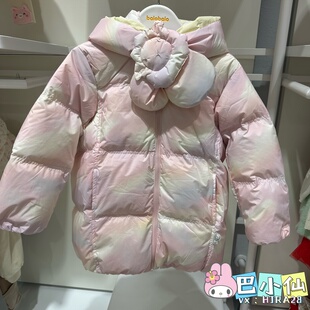 新款 冬装 连帽外套潮201424107007 女童羽绒服厚款 42折巴拉巴拉童装