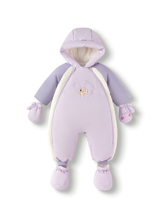 巴拉巴拉新生婴儿连体衣宝宝羽绒服2025新款 外出抱衣200425120205