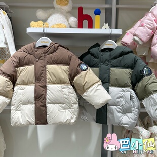 5折巴拉巴拉男幼童冬季 防寒保暖白鸭绒连帽羽绒服201424107111
