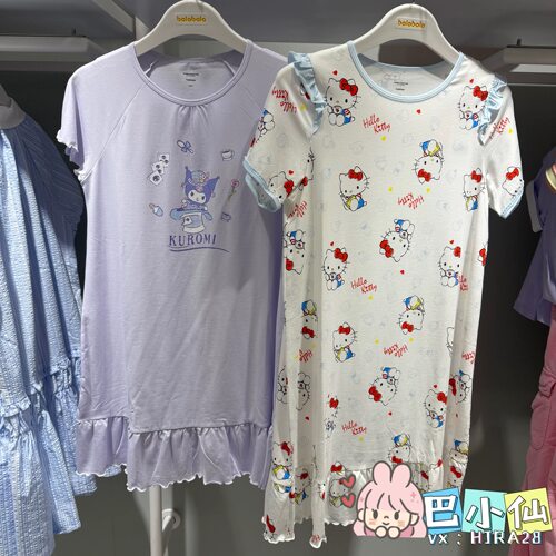 巴拉巴拉女童三丽鸥凉感短袖家居服睡裙2026夏装新款206226171005