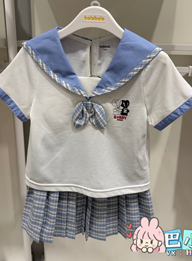 5折巴拉巴拉童装2026夏装新款女中童梭织短袖套装202226119012