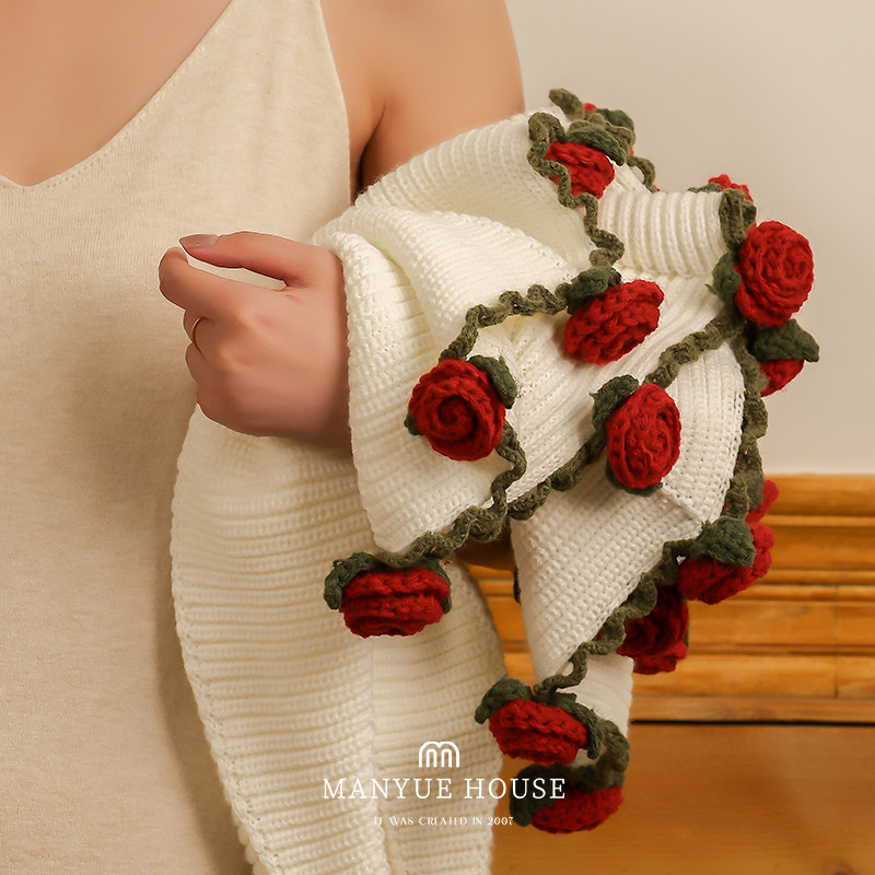 M.life 法式玫瑰花毛毯变花束针织毯成品手工午睡毛毯床边毯子,床上用品,休闲毯/毛毯/绒毯,淘宝优惠券,粉丝福利购,淘宝优惠卷