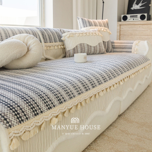 款 高级感异形沙发垫雪尼尔客厅沙发套罩布防猫抓四季 法式 M.life