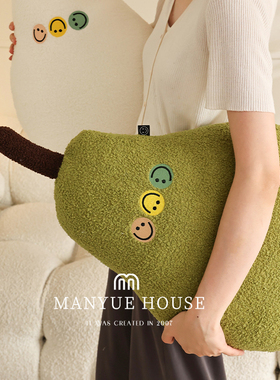 M.life 大鸭梨 ins可爱毛绒抱枕卧室床头靠垫装饰枕玩偶公仔靠枕
