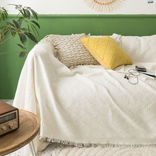 北欧ins纯色沙发巾盖布四季 通用沙发垫套罩万能沙发毯全盖可机洗