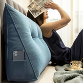 高档床头靠垫长条枕软包床上大靠背垫榻榻米飘窗长靠枕床靠可拆洗