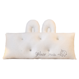 蔓越家 ins撸猫感猫耳朵刺绣卧室床头大靠垫飘窗榻榻米靠枕可拆洗