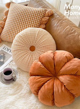 M.life 高级感南瓜色 北欧ins风沙发抱枕抱枕套床上飘窗靠背靠垫