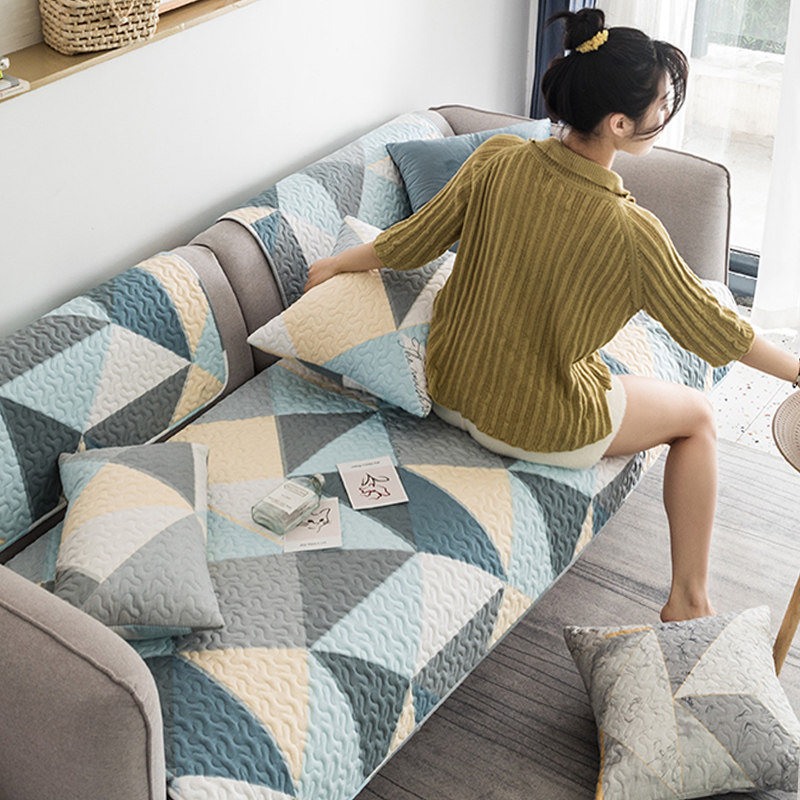 全棉纯棉四季通用沙发垫坐垫加厚防滑全包盖巾可机洗套罩可定做,居家布艺,沙发垫,淘宝优惠券,粉丝福利购,淘宝优惠卷