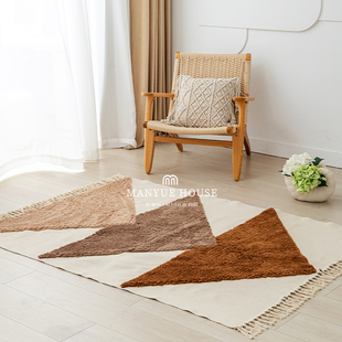 M.life  棉麻超大复古地毯客厅茶几地垫满铺餐桌布多功能盖巾垫