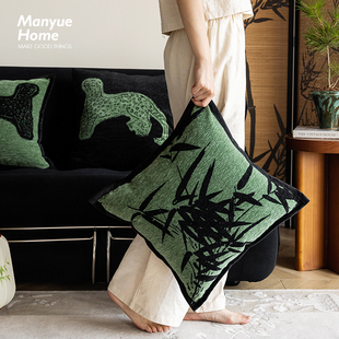 M.life 中古风轻奢客厅沙发抱枕抱枕套雪尼尔样板间床头靠垫含芯