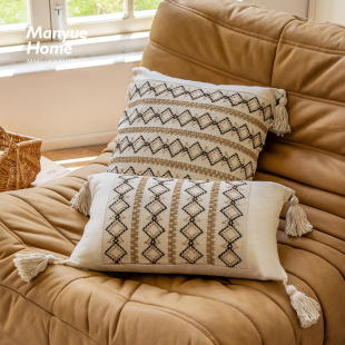M.life 民族风棉麻抱枕客厅沙发靠枕复古侘寂床头靠垫抱枕套含芯