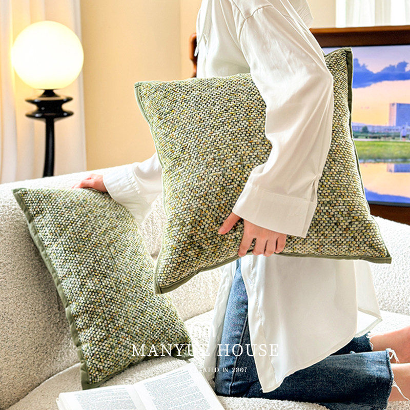 靠垫套不含芯样板间提花抱枕靠背