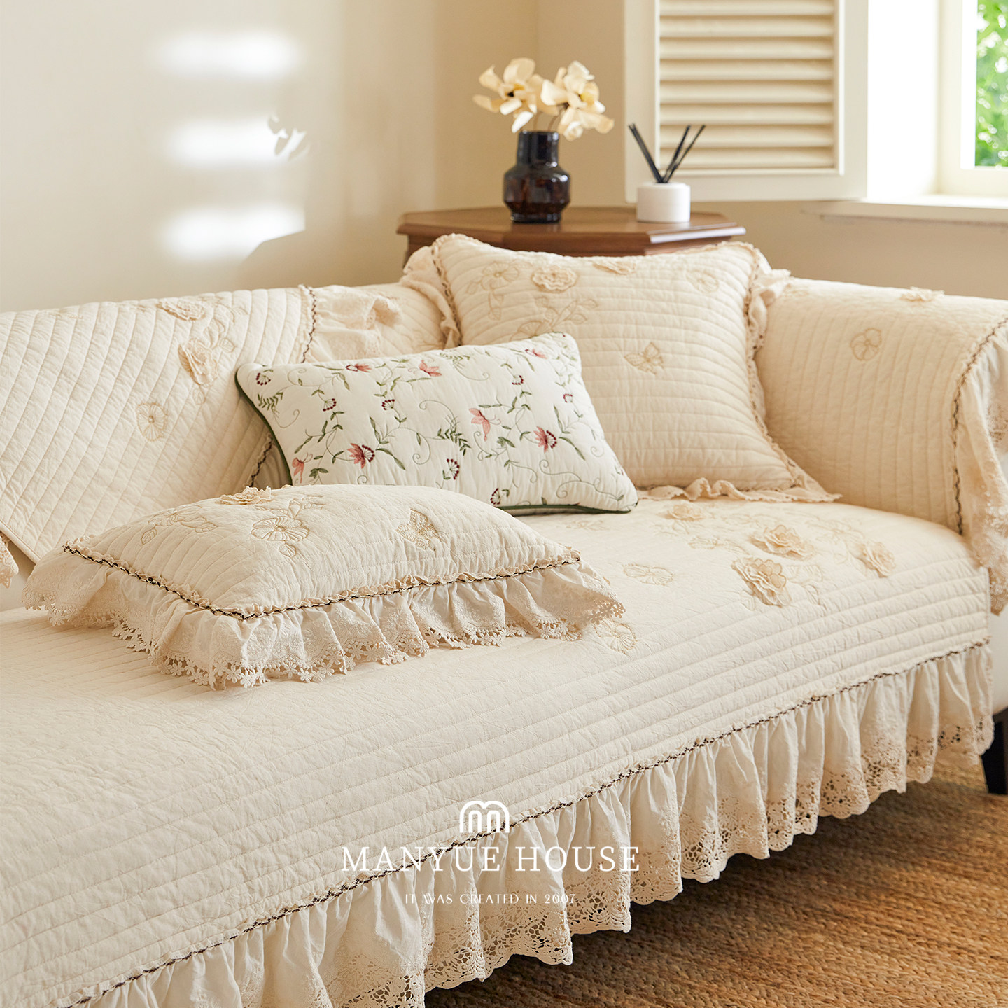 M.life 法式客厅棉麻沙发垫沙发套罩靠背巾纯棉盖布垫布坐垫盖巾,居家布艺,沙发垫,淘宝优惠券,粉丝福利购,淘宝优惠卷