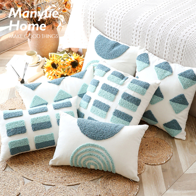 ins现代简约棉麻抱枕抱枕套