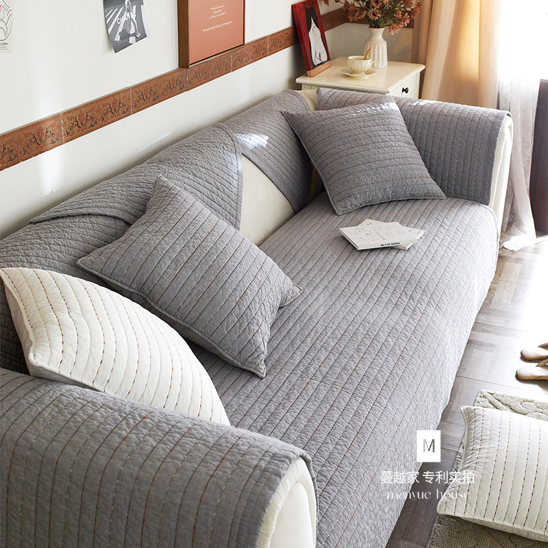 M.life Timelsee 复古全棉沙发垫沙发套罩巾高级绗缝坐垫纯棉垫子,居家布艺,沙发垫,淘宝优惠券,粉丝福利购,淘宝优惠卷