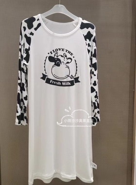 爱慕儿童新款家居牛奶丝奶皮衣AK344C481女童秋季抗菌长袖睡裙