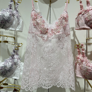 新款华歌尔 WC33C4 金标女式性感短款吊带V领睡裙衬裙短裙1299