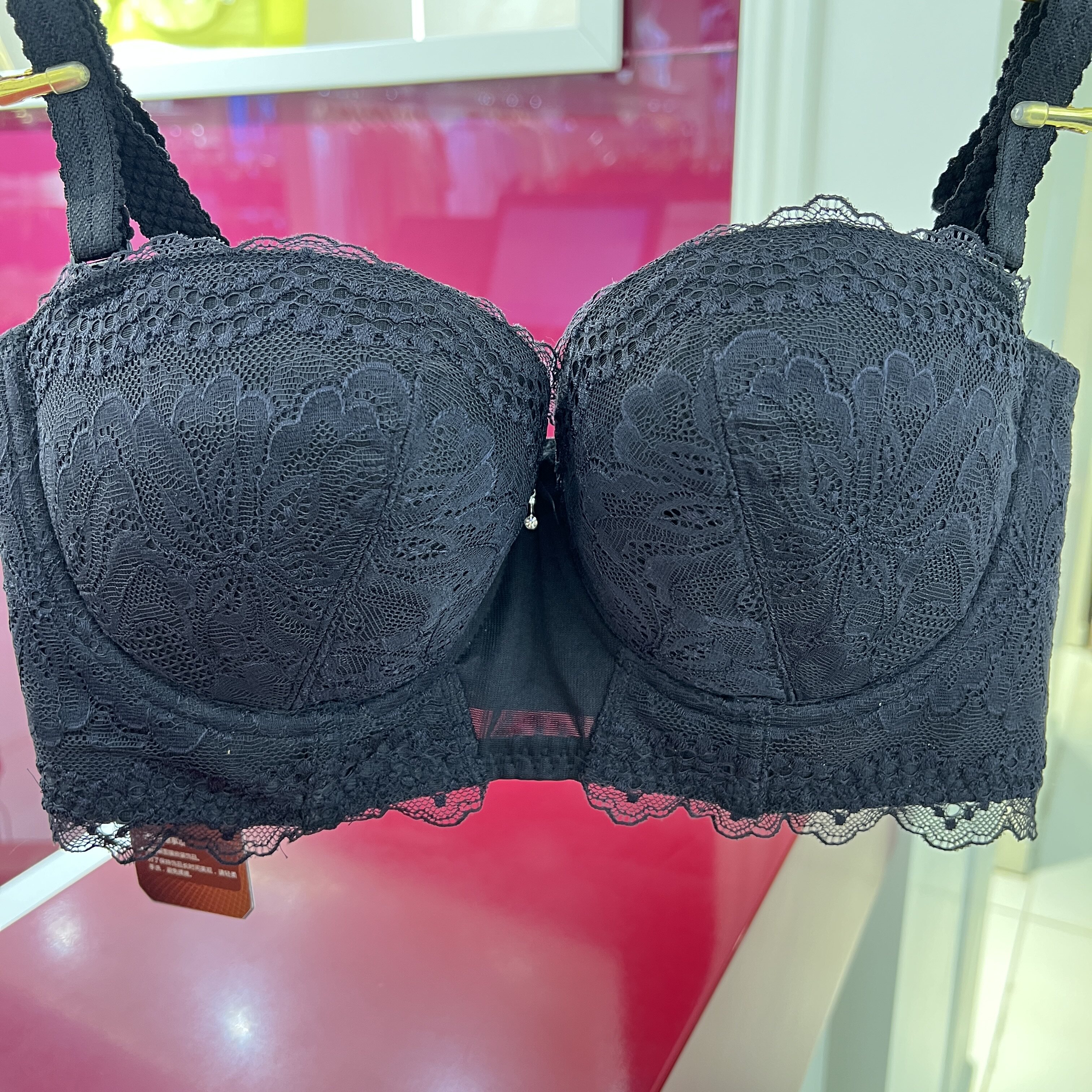 专柜正品华歌尔WB2607宽侧边收副乳聚拢半杯一字肩礼服文胸 80D
