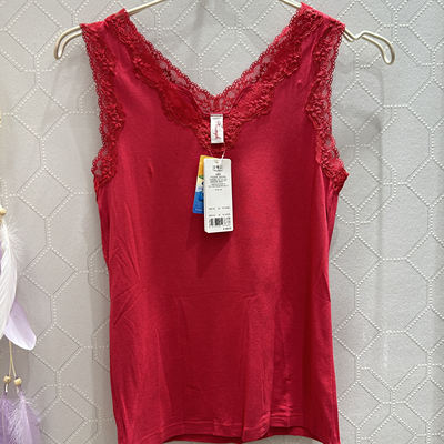 新年本命年红背心黛安芬恒温棉柔无袖上装保暖打底H000143吊牌328